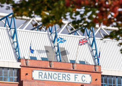 081022 Rangers V St Mirren, Flags On Main Stand 188